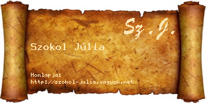 Szokol Júlia névjegykártya