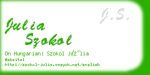 julia szokol business card